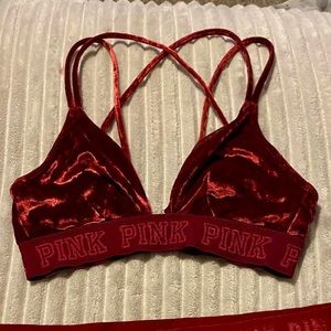🥀 Victoria’s Secret PINK Velvet Bralette 🥀